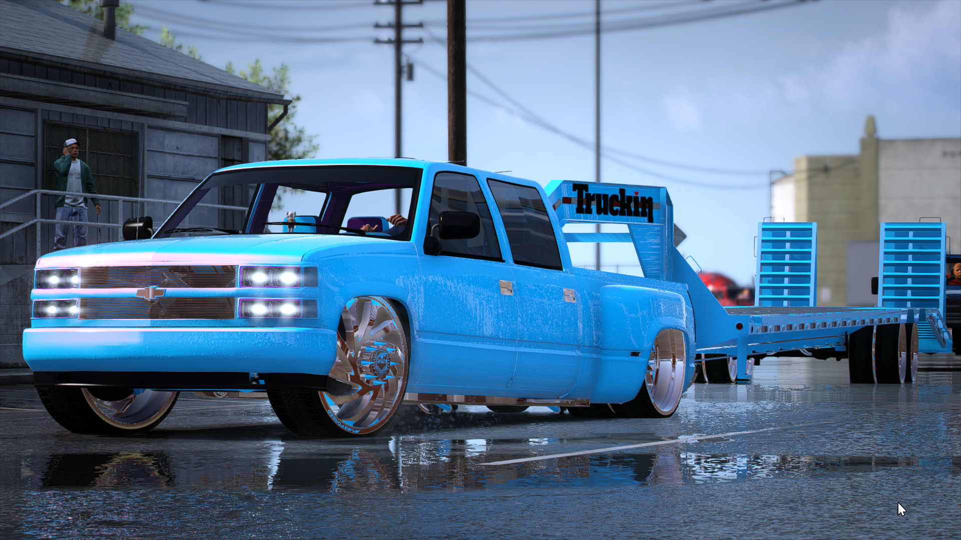 94 Bagged OBS Dually w/Trailer