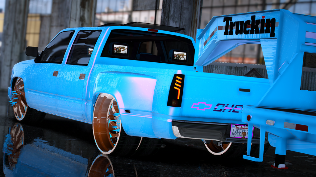 94 Bagged OBS Dually w/Trailer
