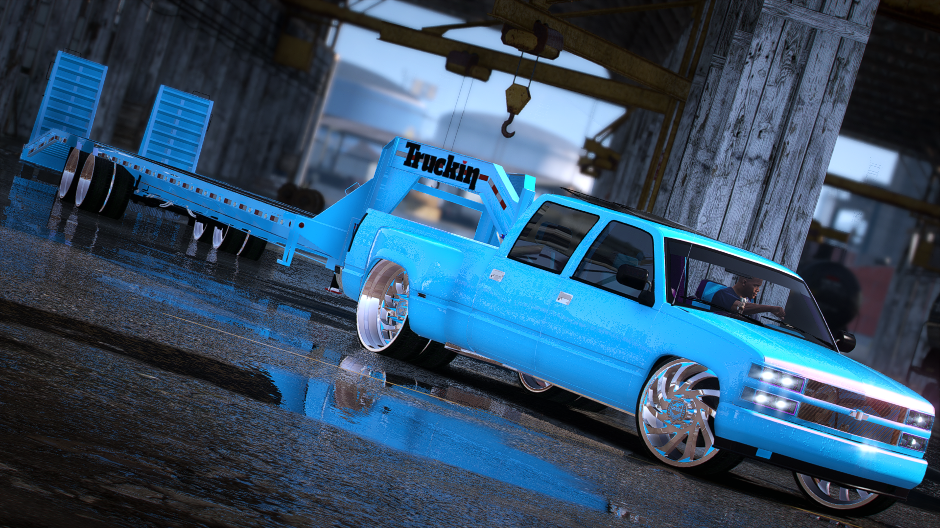 94 Bagged OBS Dually w/Trailer