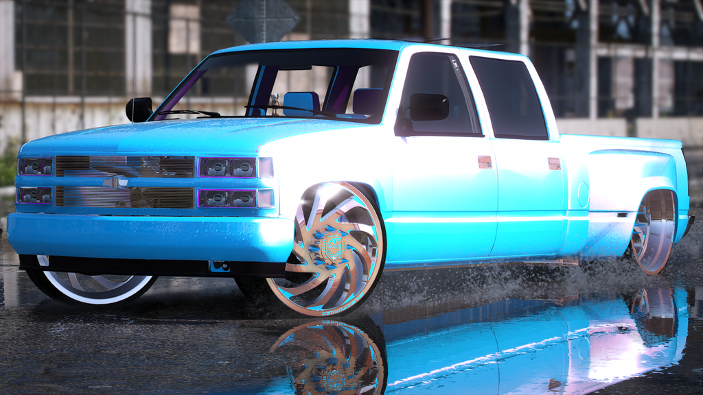 94 Bagged OBS Dually w/Trailer