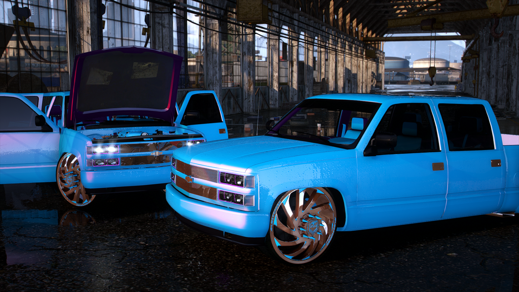 94 Bagged OBS Dually w/Trailer