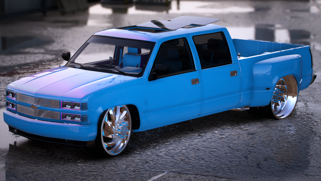 94 Bagged OBS Dually w/Trailer