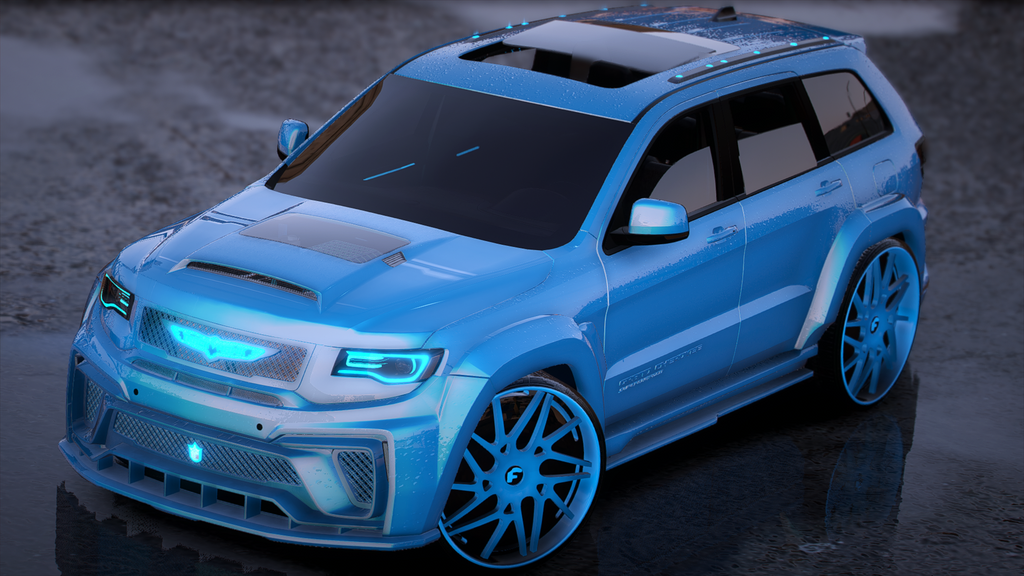 Cj on 32s Tiff Blu Trackhawk