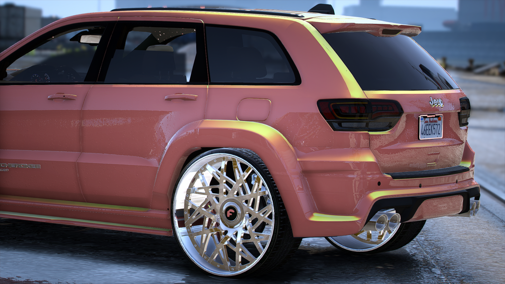 Cj on 32s Peach Trackhawk
